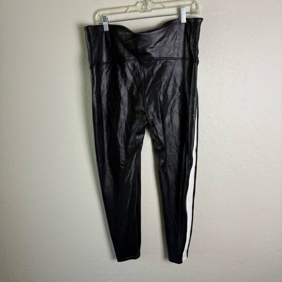 Spanx Faux Leather White Stripe Legging 3X NWT 20187P - Picture 7 of 13